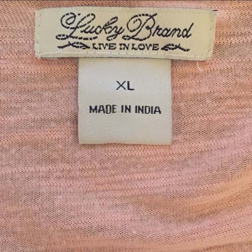 Lucky Brand XL Peach Top Lace - Picture 14 of 16